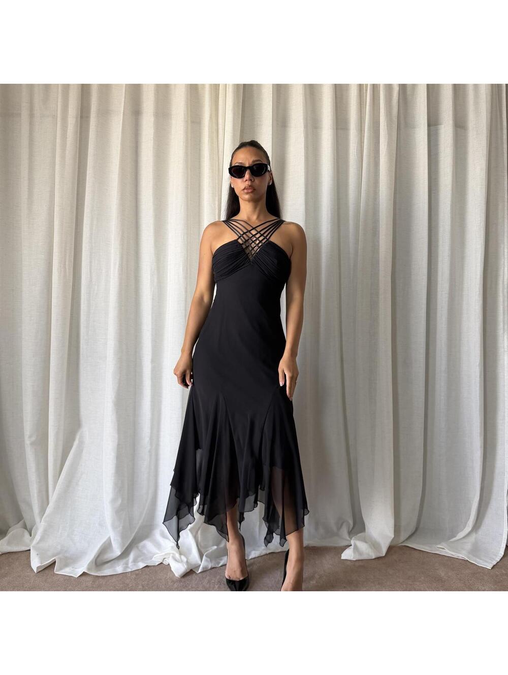 SL Fashions Women's Black Dress